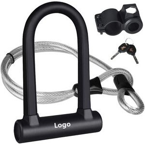 Heavy Duty Combination Bicycle D Lock Bike U Lock with Cable