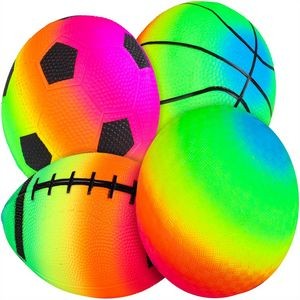 Inflatable Rainbow Sports Ball For Kids