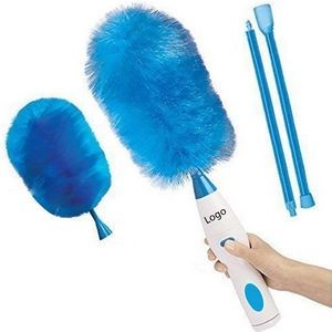 Electric Telescopic Microfiber Feather Spin Duster with Extension