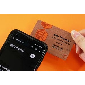 Wood NFC Business Cards