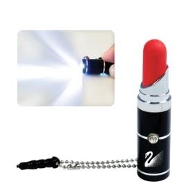 Lipstick Stylus Flashlight Phone Charm