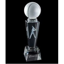 3D Clear Globe Crystal Trophy