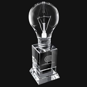 Crystal Light Bulb Tall Trophy