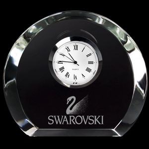 Mini Designer Smooth Round Crystal Clock