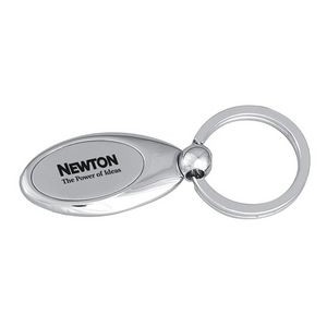 Oval Nickel Plated Keychain