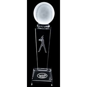 3D Baseball Crystal Sport Trophy