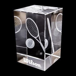 Tennis 3D Crystal Sport Block