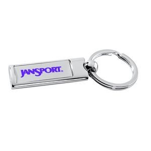 Rectangle Nickel Plated Keychain