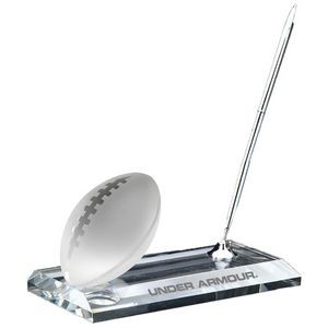 Crystal Football w/Pen Stand Set