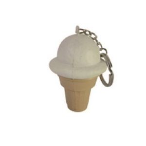 PU Ice-cream Shaped Stress Ball With Key Chain