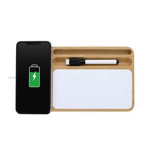 Bamboo Wireless Charger with Dry Erase Board