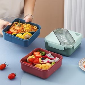 Plastic Portable Lunch Box with Compartments