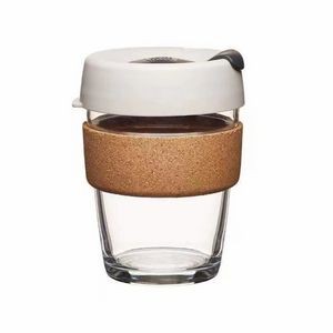 11 Oz. Clear Coffee Mug w/Cork Non-Slip Loop