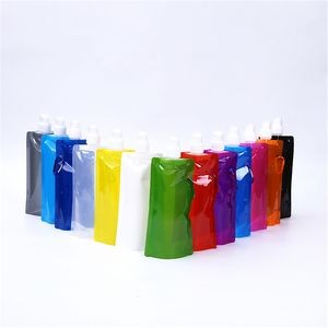 16 Oz. Flex Foldable PE Water Bottle w/Carabiner