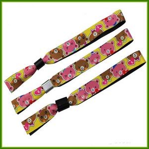 Fabric Polyester Wristband w/Full Color Sublimate Logo