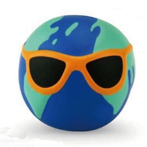 Earth Shaped Stress Reliever w/Sunglasses