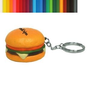 Hamburger PU Stress Reliever Key Chain
