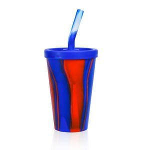 Creative Portable Large Capacity Silicone Straw Cup 17oz