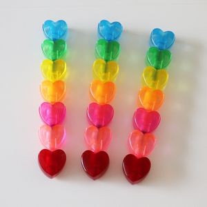 6-In-1 Heart Shaped Translucent Detachable Highlighter