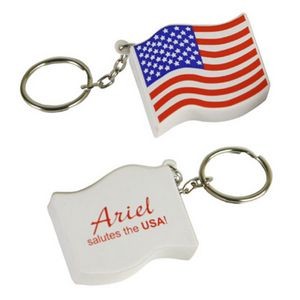 Creative American Flag Shaped Stress Reliever with Keychain