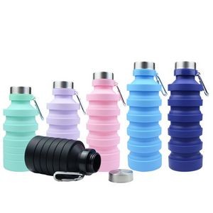 28 Oz. Collapsible Silicone Telescopic Water Bottle