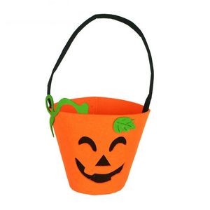 Halloween Smiling Pumpkin Candy Buckets NonwovenTote Gift Bags