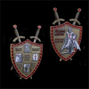 Zinc Alloy Shield Shaped Challenge Coin