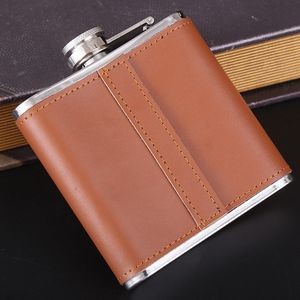 7 Oz. Stainless Steel Hip Flask w/PU Cover