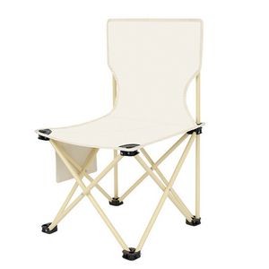 White Large Foldable Portable Outdoor Sports Chair