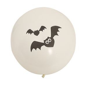 Off White 12 inches Halloween Bat Balloons Ghost Balloons for Party