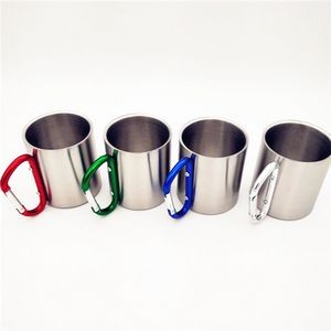 7 Oz. Stainless Steel Mug w/Carabiner Handle
