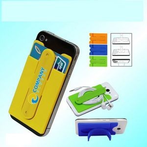 Multifunctional Silicone Phone Wallet w/Stand