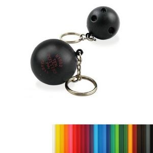 Bowling Ball Stress Reliever With Key Chain