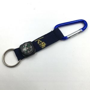 Carabiner Key Tag With Compass