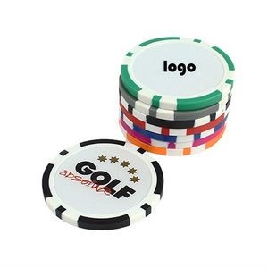 Poker Chip Golf Ball Marker with Logo