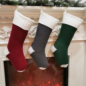 Large Knitted Christmas Socks