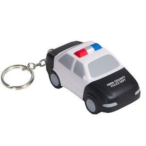 PU Police Car Stress Ball With Keychain
