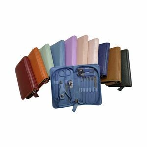 Multicolor Zipper Nail Clipper Manicure Set Bag