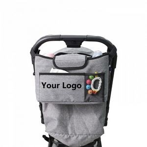Multifunctional Oxford Gray Stroller Organizer Shoulder Bag