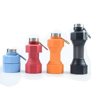 Collapsible Silicone Dumbbell Shaped Bottle 22oz
