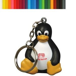 Sitting Penguin PU Stress Reliever Key Chain