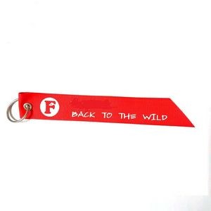 Personalized Silkscreen Double-sided Polyester Ribbon with Keychain