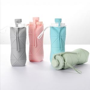 Portable Collapsible Silicone Water Bottle 21oz