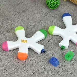 5-In-1 Five Color Starfish Shape Highlighter