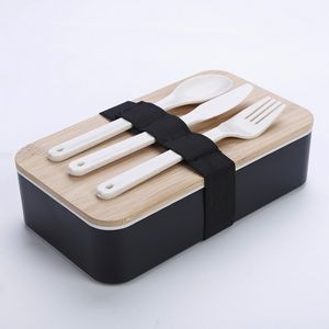 Wheat Straw Bento Lunch Container w/Wood Cover