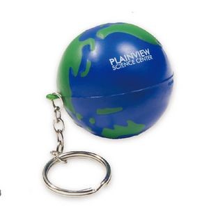 Earth Shaped Stress Reliever w/Keychain