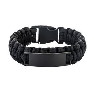 Custom Paracord Rope Bracelet With Stainless Steel ID Plate