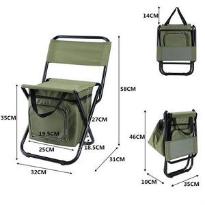 Outdoor Folding Leisure Camping Cooler Chair with Logo