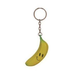 PU Banana Stress Ball w/Key Chain