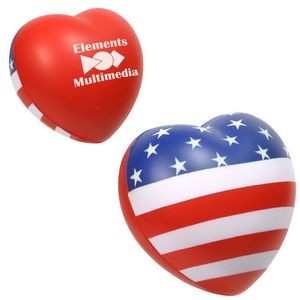 PU Patriotic Valentine Heart Stress Reliever